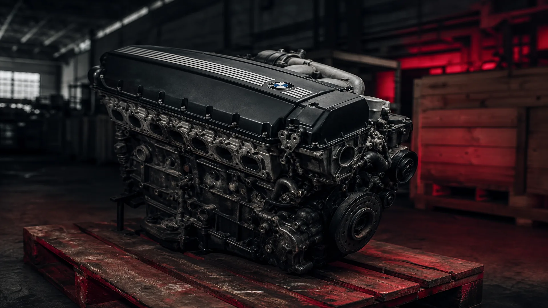 Used BMW engines for sale — VIN-matched engine ready for EU shipping from Bavarian Engines Hamburg